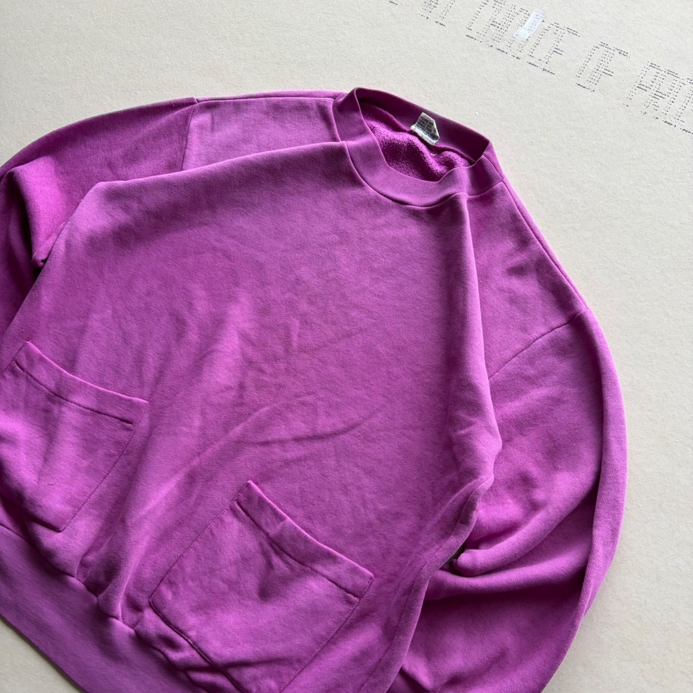 Vintage 90s Blank Pink Crewneck